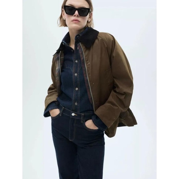 Mango Niagara Waxed Cotton Jacket NWT - Picture 13 of 15